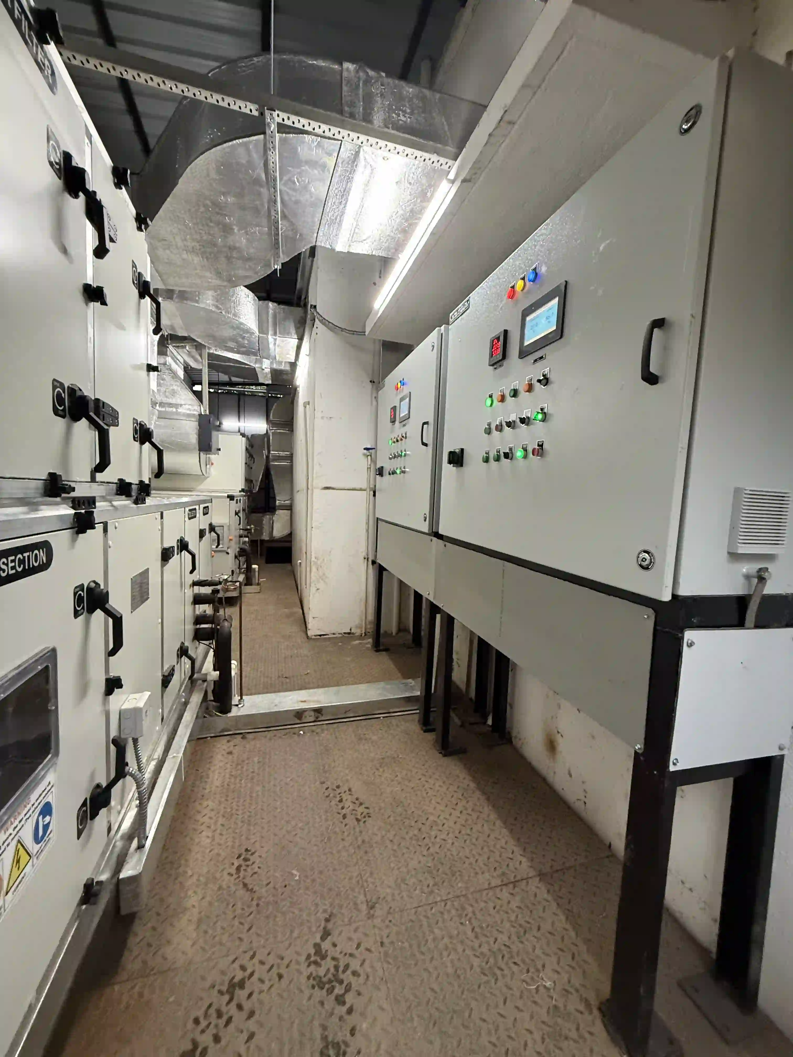 Industrial Plant Mechanical Room HVAC Infrastructure